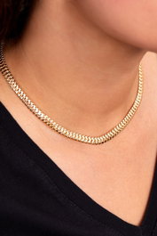 Heliophilia Silver CK9937 Collar Dorado de Metal